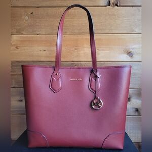 Michael Kors Burgundy Tote Bag